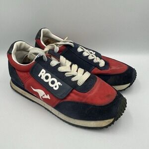 VINTAGE KangaROOS Running Sneaker/Tennis Shoe Red/Blue Suede Women US 7